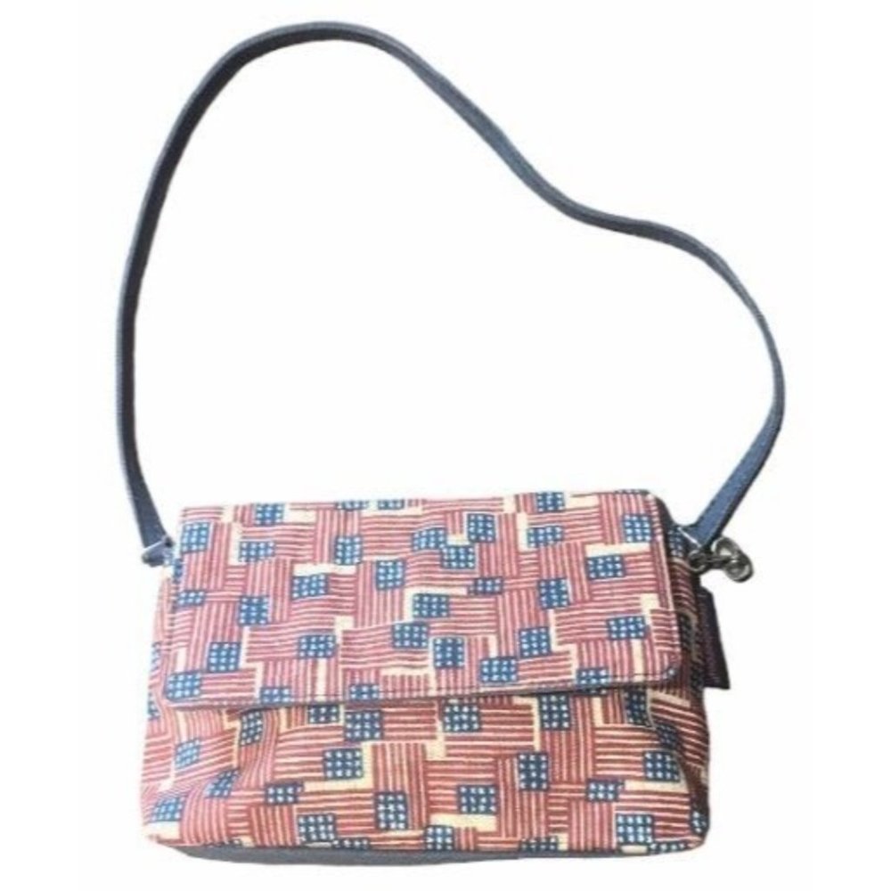 Longaberger Homestead Small Purse Handbag Flag Old Glory Patriotic